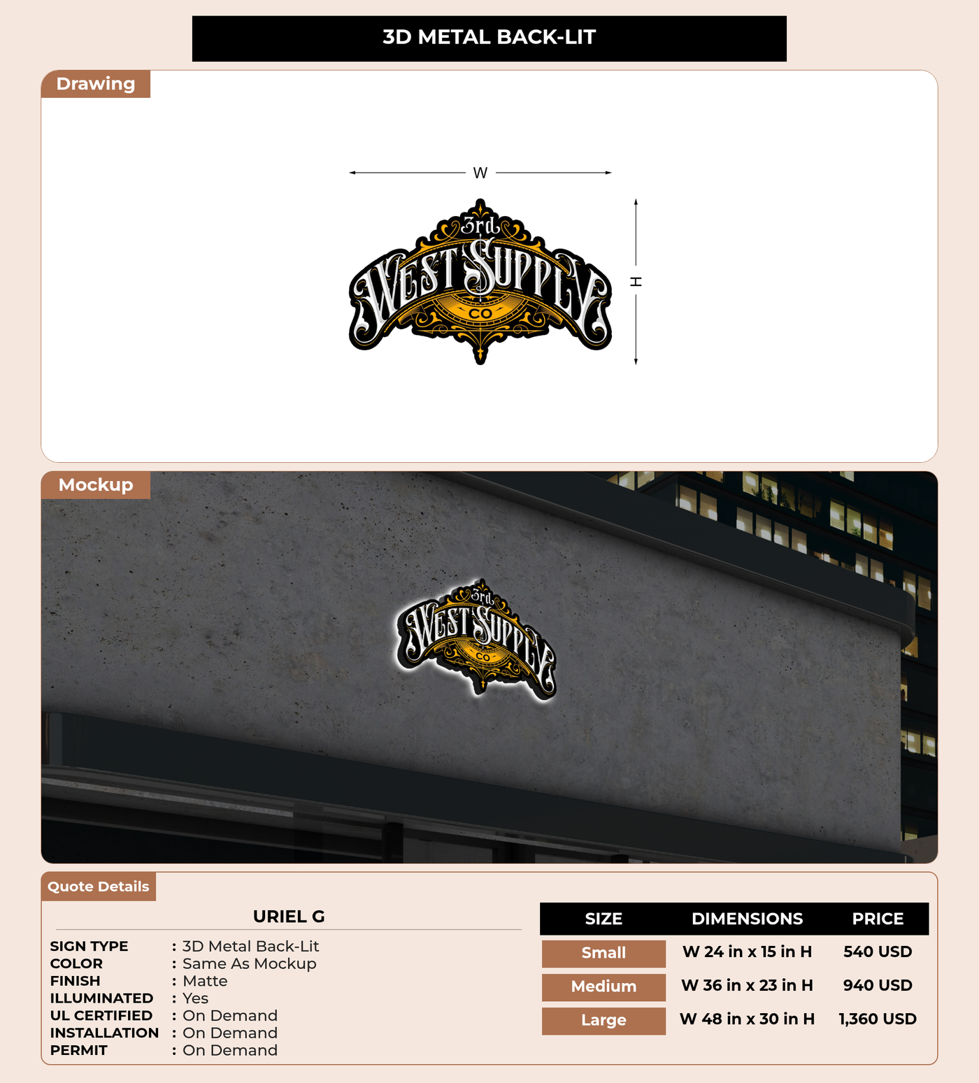 CUSTOM MOCKUP SIGN FOR Uriel G