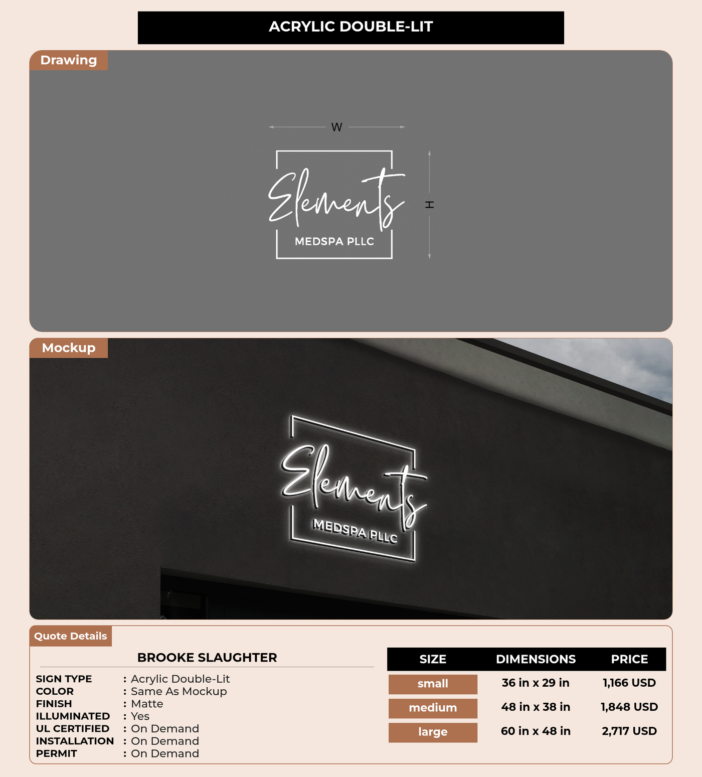 CUSTOM MOCKUP SIGN FOR Brooke Slaughter