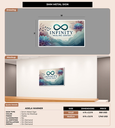 CUSTOM MOCKUP SIGN FOR Adela Warner
