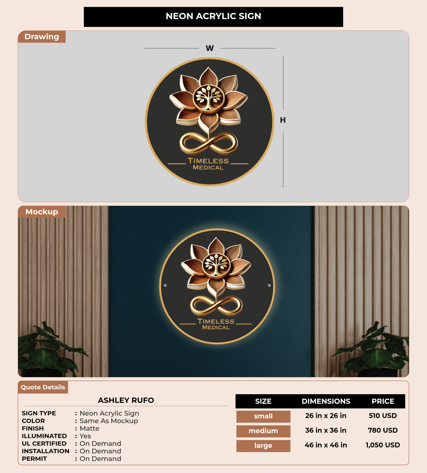 CUSTOM MOCKUP SIGN FOR Ashley Rufo