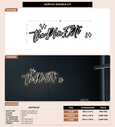 CUSTOM MOCKUP SIGN FOR Nathalie
