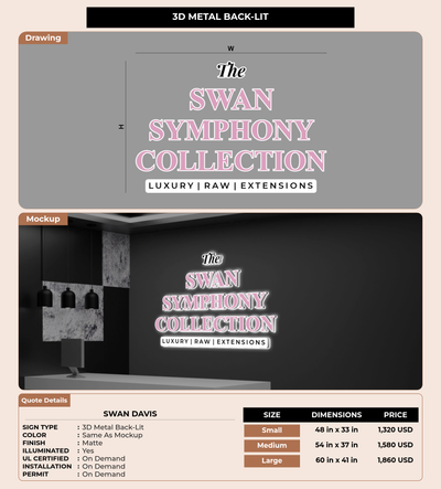 CUSTOM MOCKUP SIGN FOR Swan davis