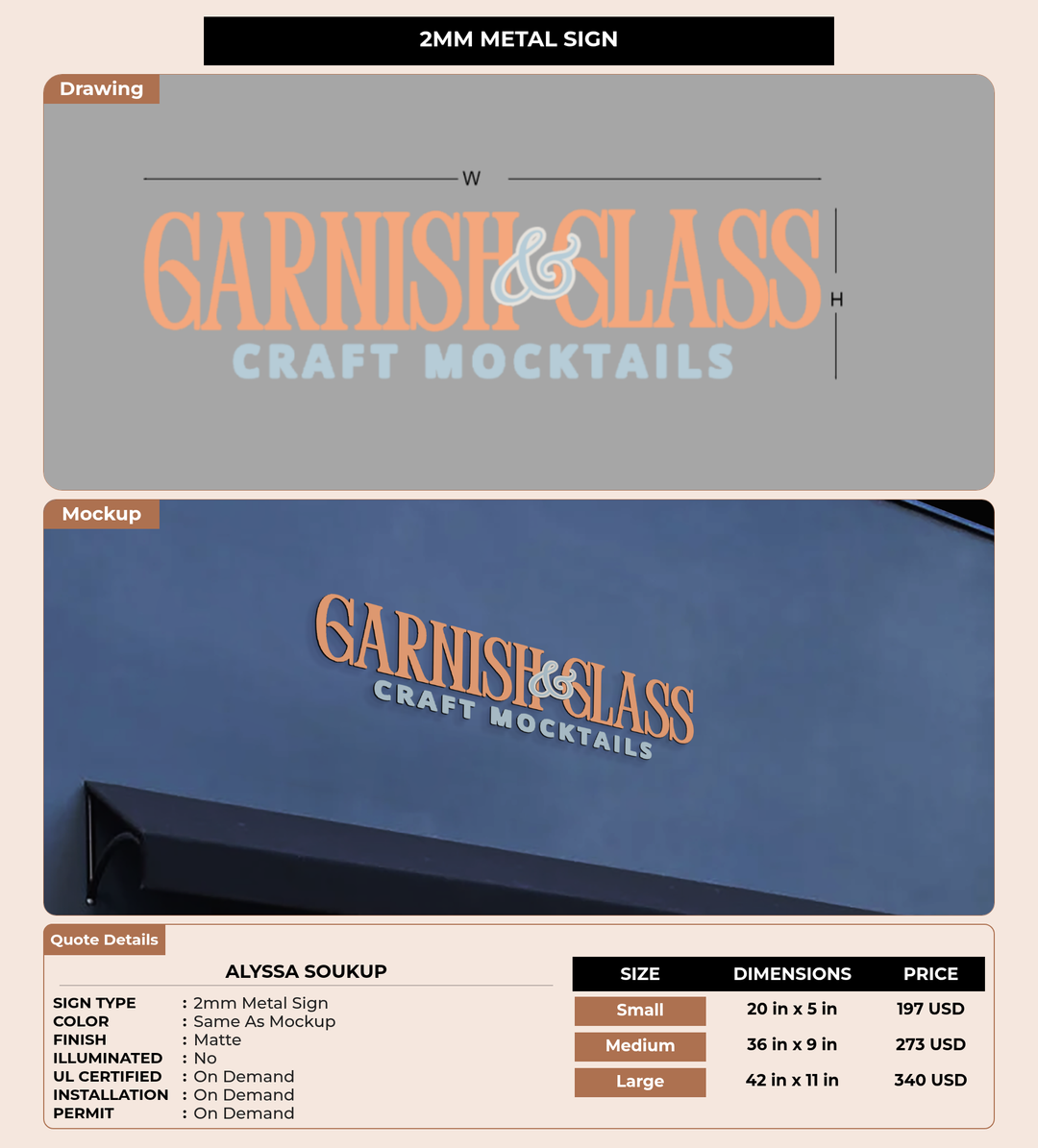 CUSTOM MOCKUP SIGN FOR Alyssa Soukup