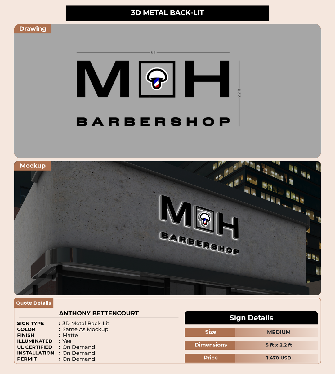 CUSTOM MOCKUP SIGN FOR Anthony bettencourt