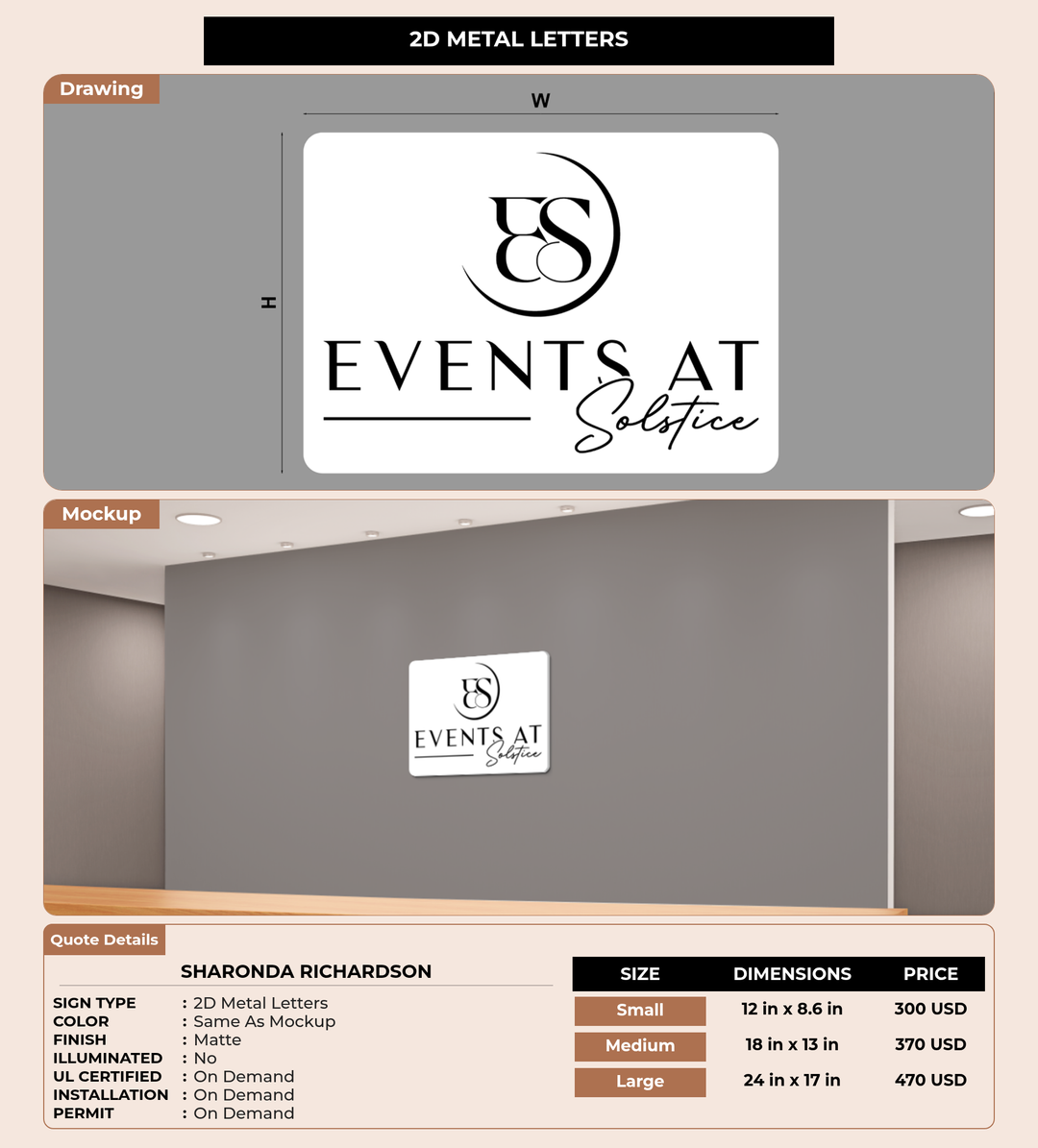 CUSTOM MOCKUP SIGN FOR Sharonda Richardson
