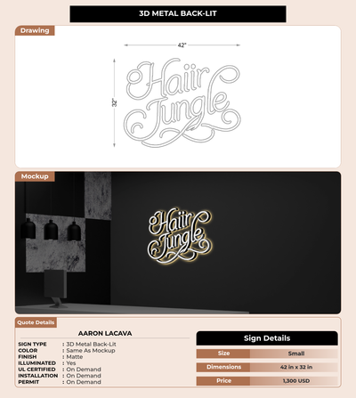 CUSTOM MOCKUP SIGN FOR Aaron Lacava