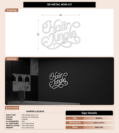 CUSTOM MOCKUP SIGN FOR Aaron Lacava