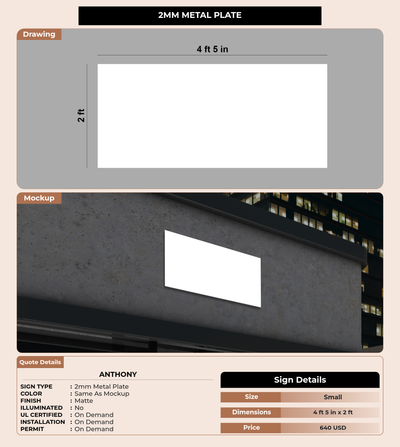 CUSTOM MOCKUP SIGN FOR Anthony