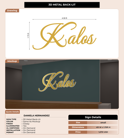 CUSTOM MOCKUP SIGN FOR Daniela Hernandez