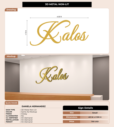 CUSTOM MOCKUP SIGN FOR Daniela Hernandez
