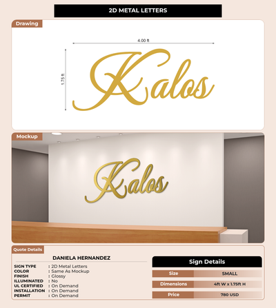 CUSTOM MOCKUP SIGN FOR Daniela Hernandez