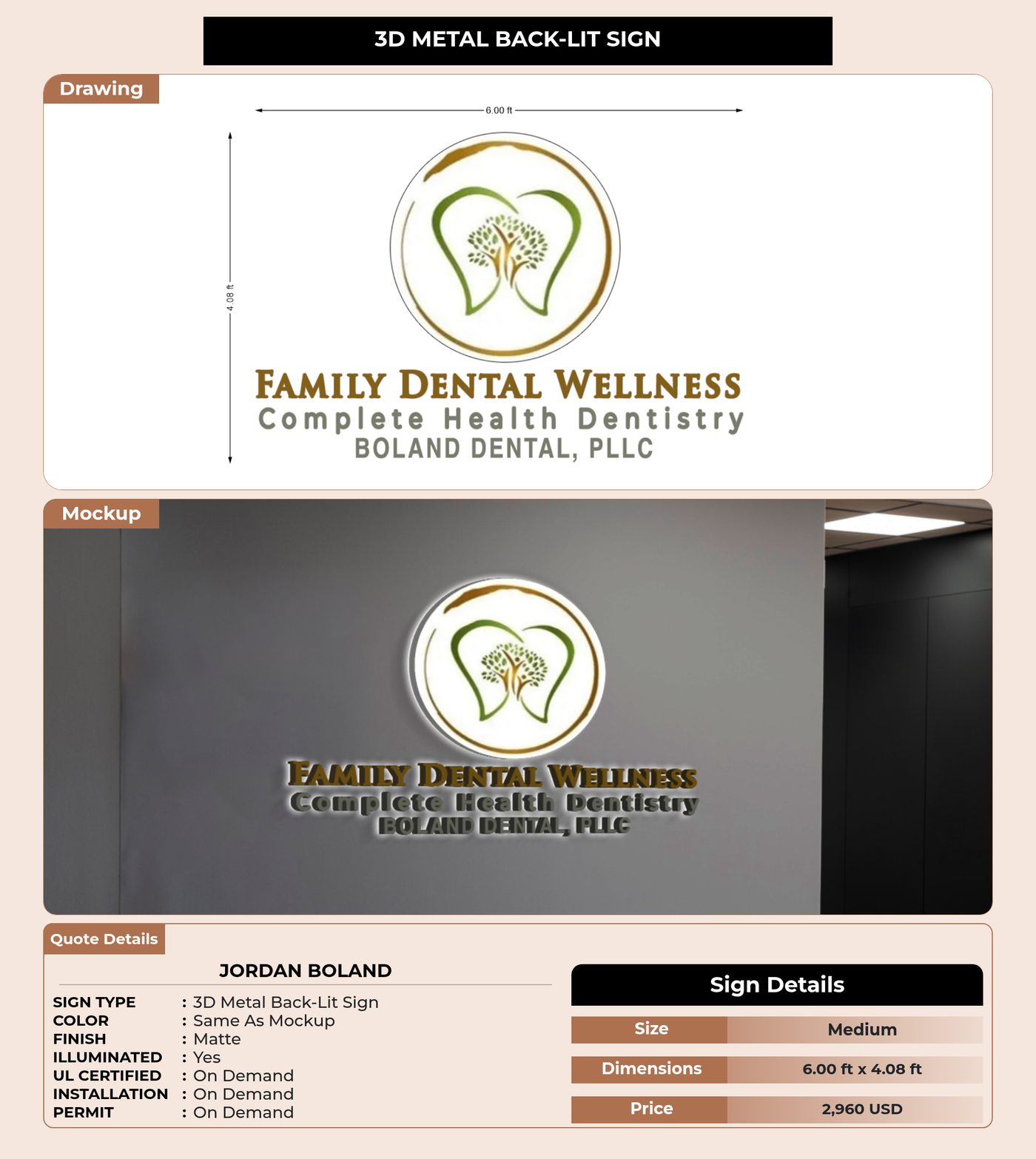 CUSTOM MOCKUP SIGN FOR Jordan Boland