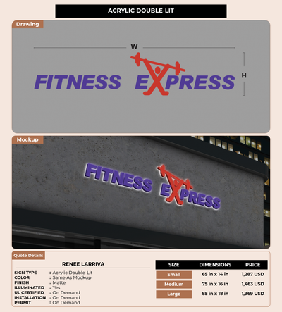 CUSTOM MOCKUP SIGN FOR Renee Larriva