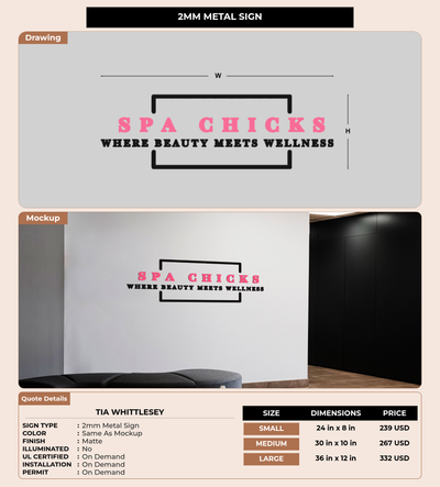 CUSTOM MOCKUP SIGN FOR Tia Whittlesey