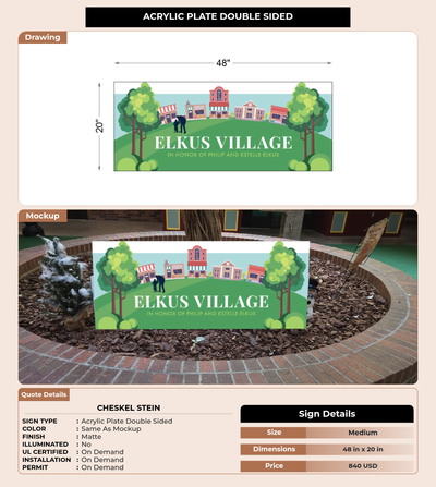 CUSTOM MOCKUP SIGN FOR Cheskel Stein