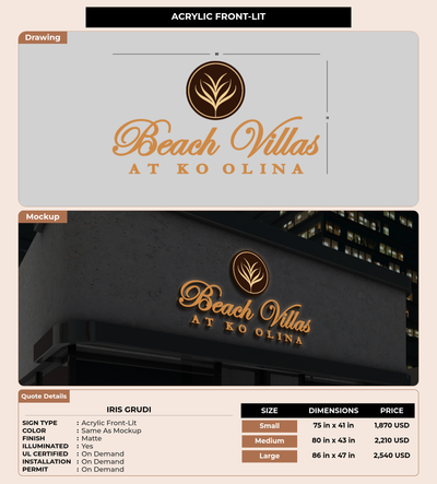CUSTOM MOCKUP SIGN FOR Iris Grudi