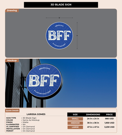 CUSTOM MOCKUP SIGN FOR Larissa Gomes