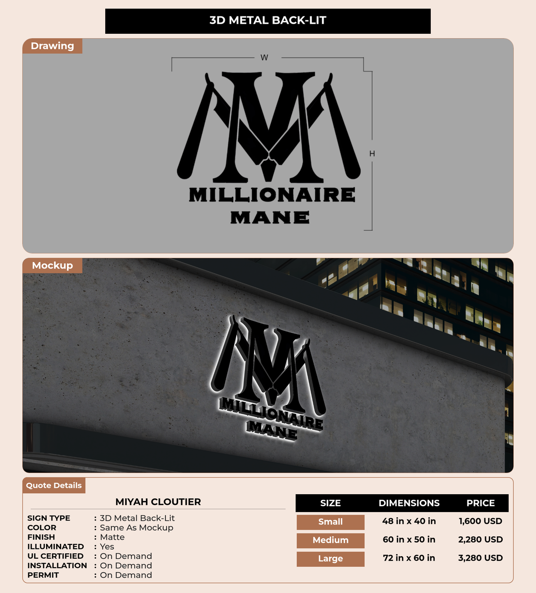 CUSTOM MOCKUP SIGN FOR miyah cloutier