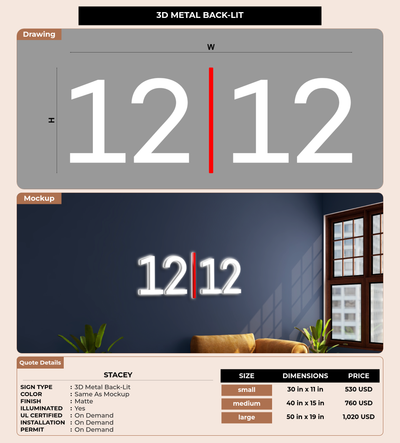 CUSTOM MOCKUP SIGN FOR Stacey