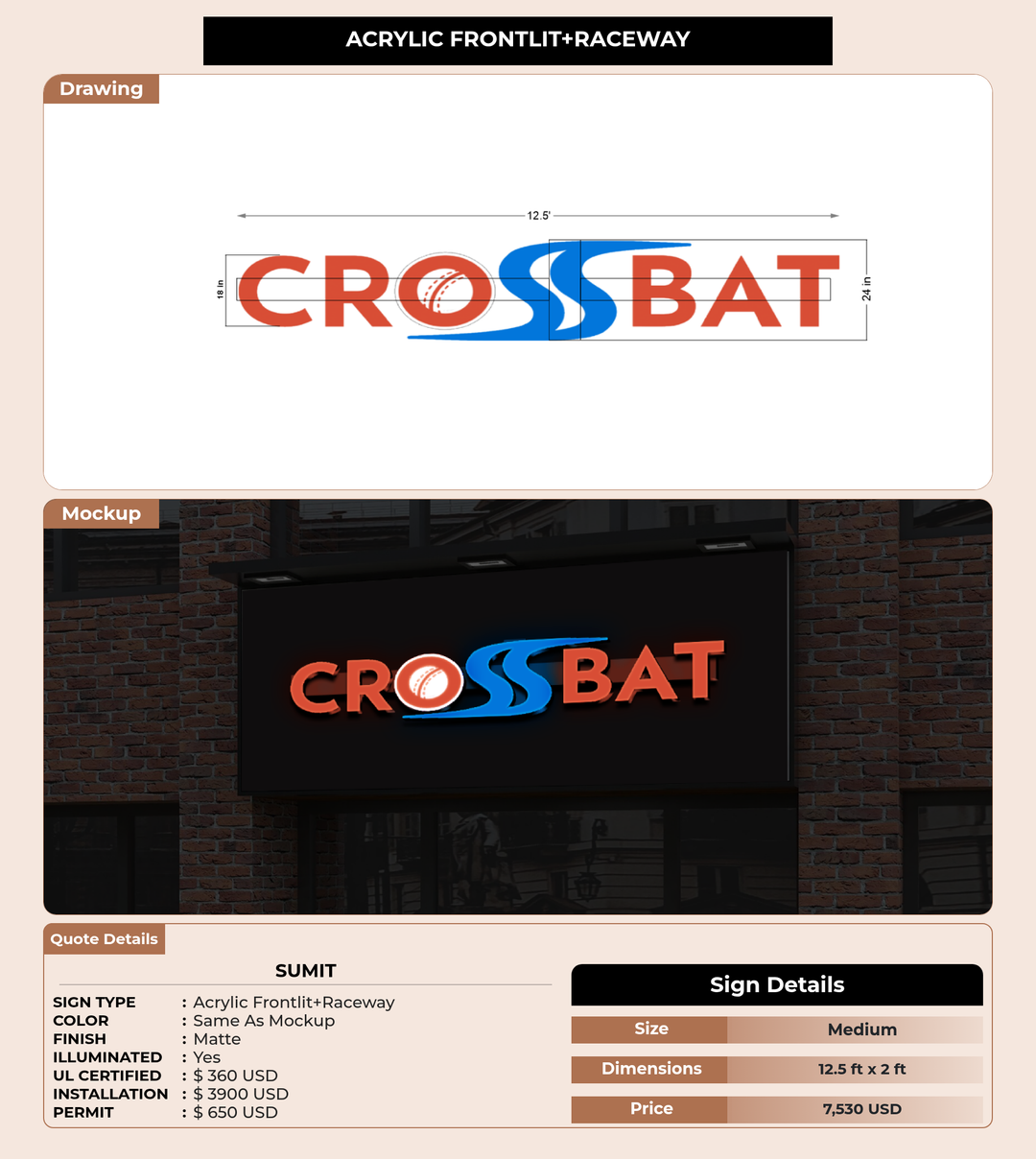 50% DEPOSIT CUSTOM MOCKUP SIGN FOR Sumit