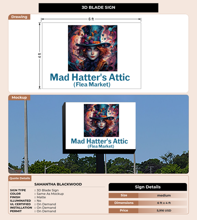 CUSTOM MOCKUP SIGN FOR Samantha Blackwood