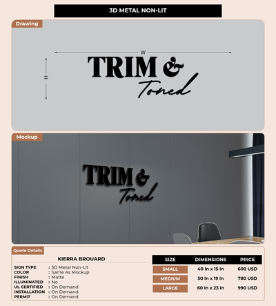 CUSTOM MOCKUP SIGN FOR Kierra Brouard