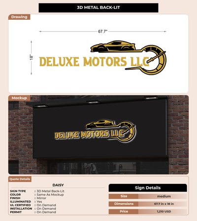 CUSTOM MOCKUP SIGN FOR Daisy