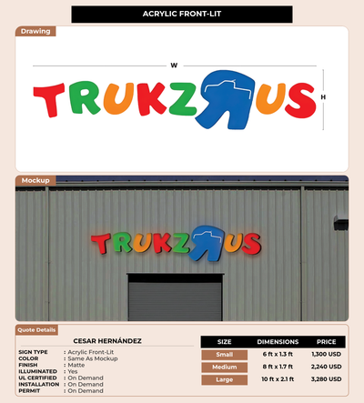 CUSTOM MOCKUP SIGN FOR Cesar Hernández
