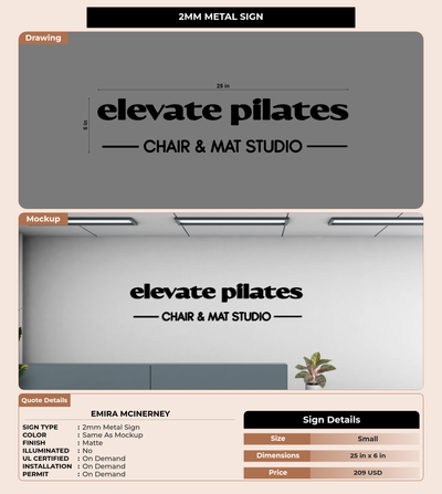 CUSTOM MOCKUP SIGN FOR Emira McInerney