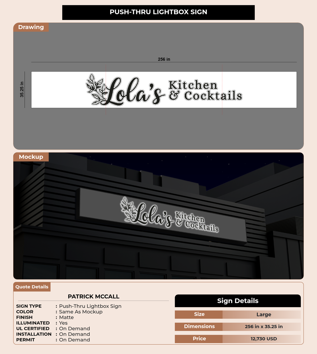 CUSTOM MOCKUP SIGN FOR Patrick McCall