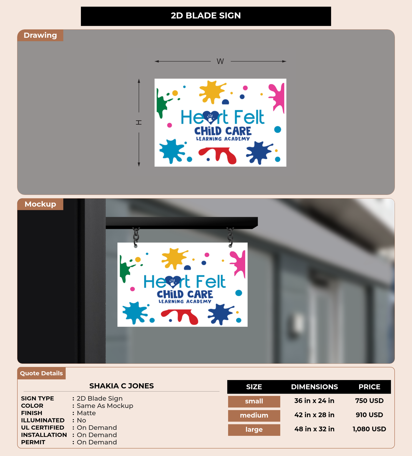 CUSTOM MOCKUP SIGN FOR Shakia C Jones