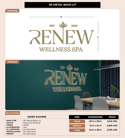 CUSTOM MOCKUP SIGN FOR Senee Sujaree