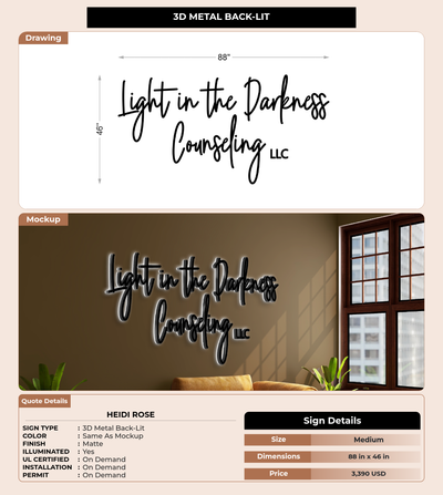 CUSTOM MOCKUP SIGN FOR Heidi Rose