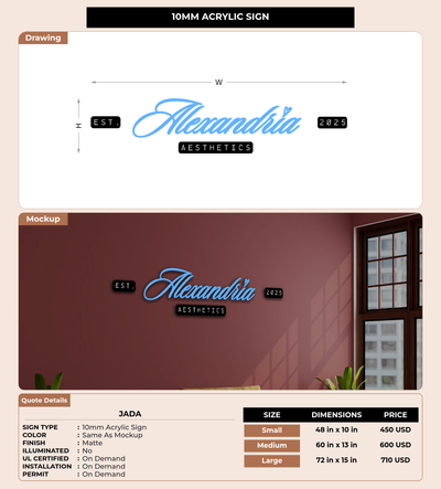 CUSTOM MOCKUP SIGN FOR Jada