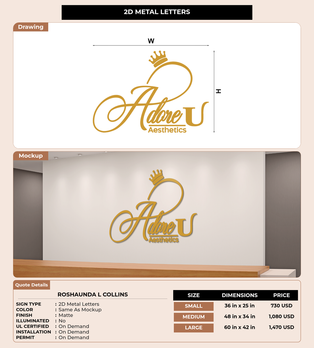 CUSTOM MOCKUP SIGN FOR RoShaunda L Collins