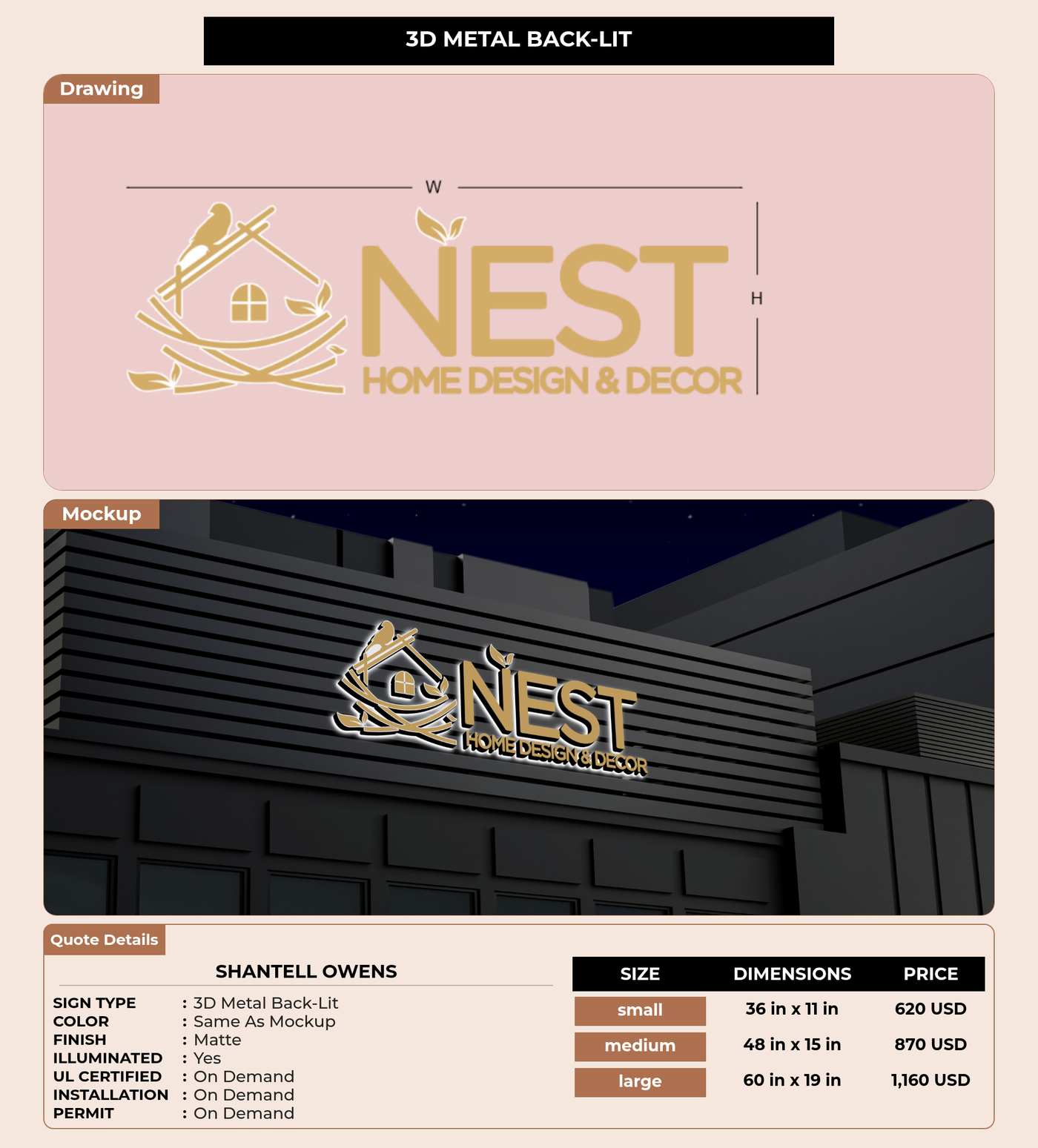 CUSTOM MOCKUP SIGN FOR Shantell  Owens