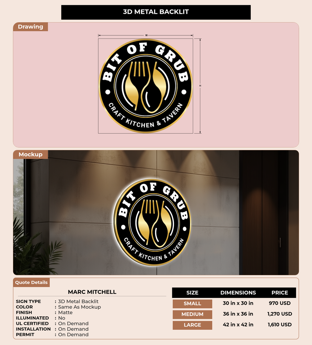 CUSTOM MOCKUP SIGN FOR Marc Mitchell