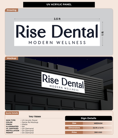 CUSTOM MOCKUP SIGN FOR Thu Trinh