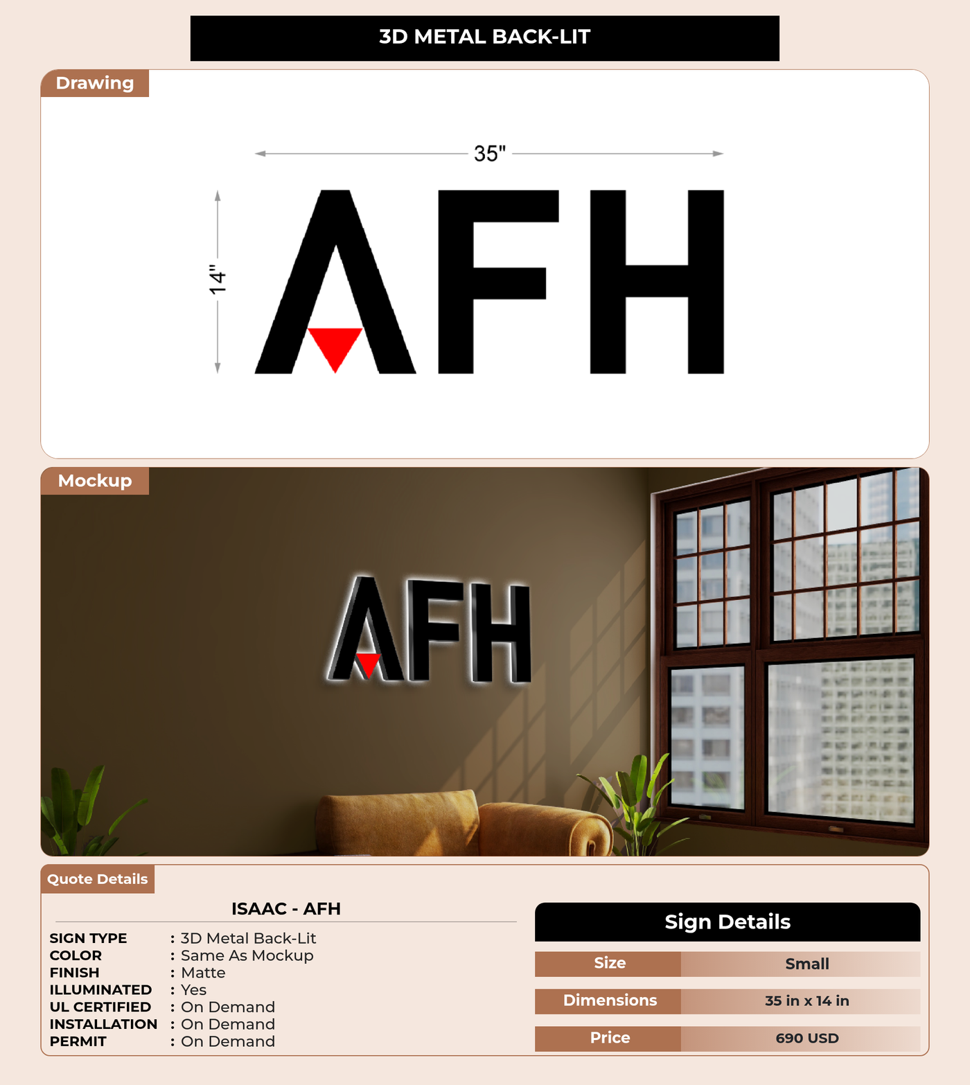 CUSTOM MOCKUP SIGN FOR Isaac - AFH