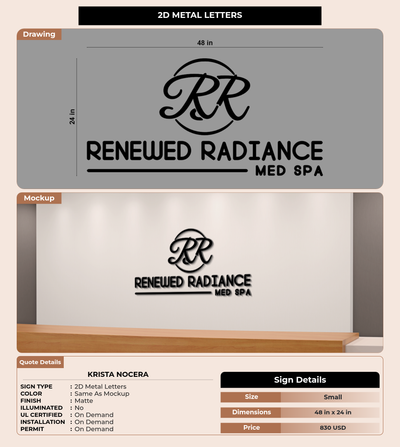 CUSTOM MOCKUP SIGN FOR Krista Nocera