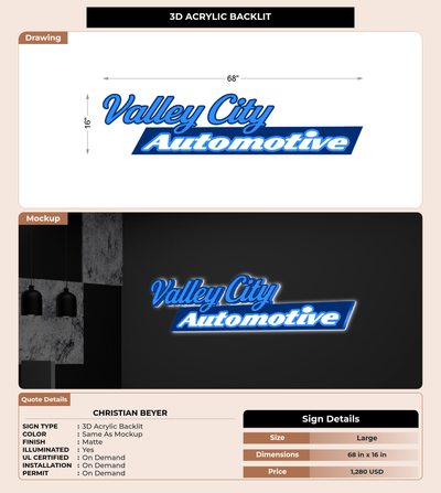 CUSTOM MOCKUP SIGN FOR Christian Beyer