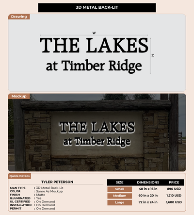 CUSTOM MOCKUP SIGN FOR Tyler Peterson