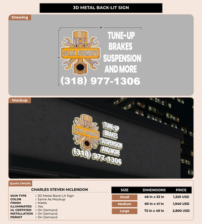 CUSTOM MOCKUP SIGN FOR Charles Steven McLendon