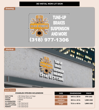 CUSTOM MOCKUP SIGN FOR Charles Steven McLendon