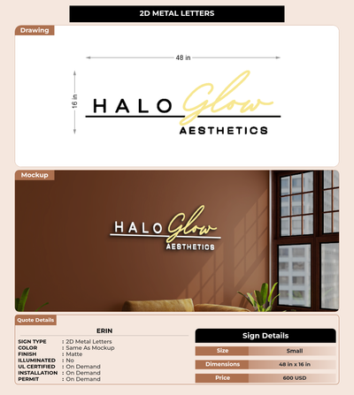 CUSTOM MOCKUP SIGN FOR Erin