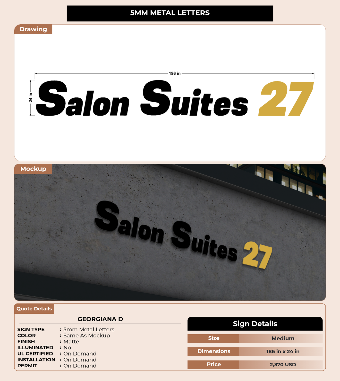 CUSTOM MOCKUP SIGN FOR Georgiana d