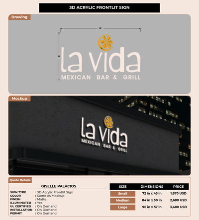 CUSTOM MOCKUP SIGN FOR Giselle Palacios