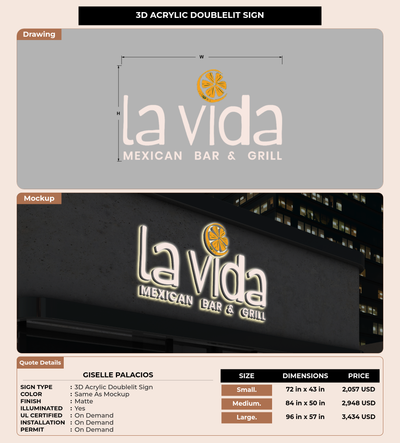CUSTOM MOCKUP SIGN FOR Giselle Palacios