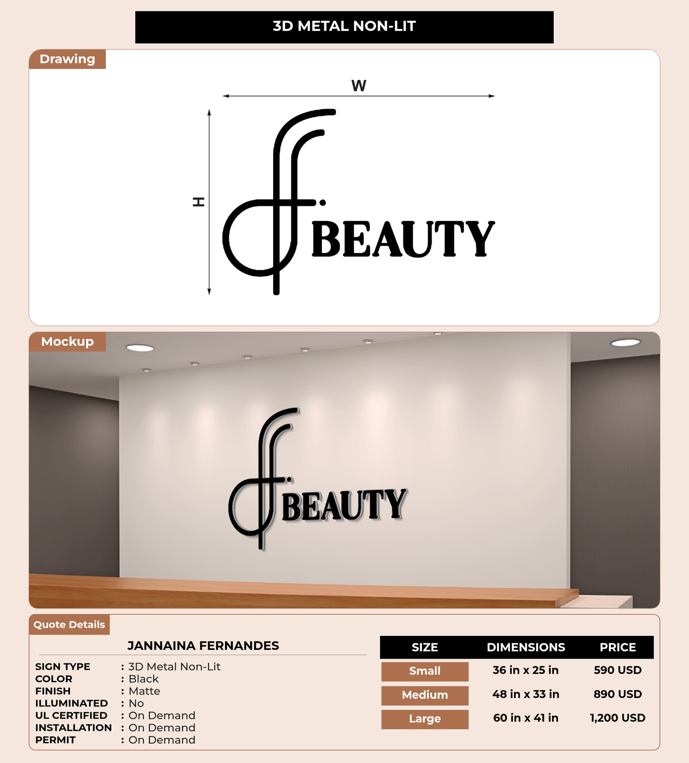 CUSTOM MOCKUP SIGN FOR Jannaina Fernandes