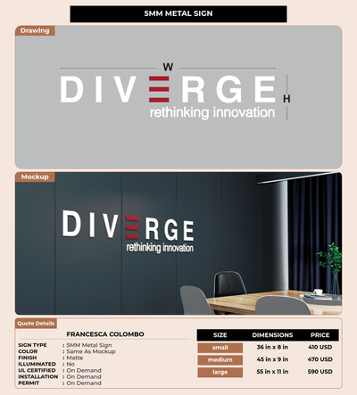 CUSTOM MOCKUP SIGN FOR Francesca Colombo
